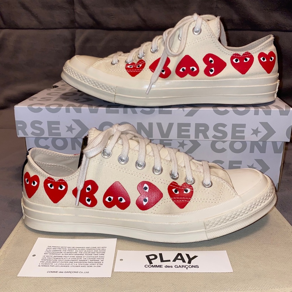 ‼️SOLD‼️ ✨LIKE NEW✨ 100% AUTH CDG CONVERSE Size 9 - Picture 2 of 16